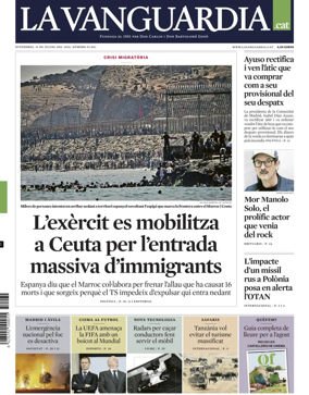 Cover of La Vanguardia (Catalonia - 1st edition)