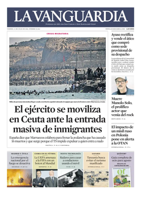 Cover of La Vanguardia
