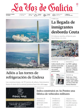 Cover of La Voz de Galicia (A Coruna)