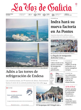 Cover of La Voz de Galicia (Ferrol)