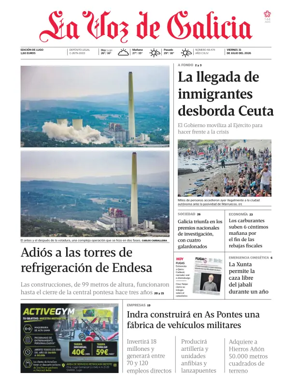 Cover of La Voz de Galicia (Lugo)
