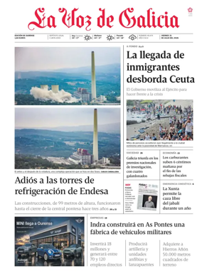 Cover of La Voz de Galicia (Ourense)