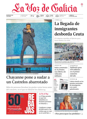 Cover of La Voz de Galicia (Vigo)
