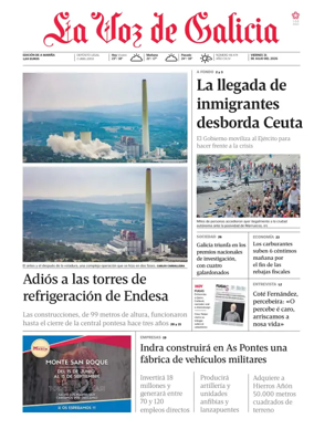Cover of La Voz de Galicia (Viveiro)