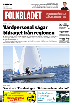 Cover of Folkbladet Vasterbotten