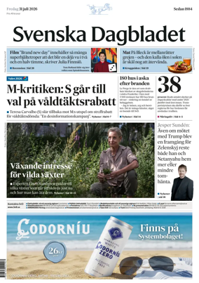 Cover of Svenska Dagbladet
