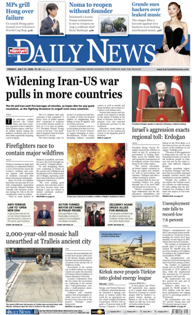 Cover of Hurriyet Daily News & Economic Review