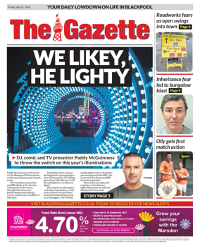Cover of Blackpool Gazette
