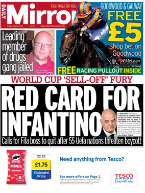 Cover of Daily Mirror (Northern Ireland)