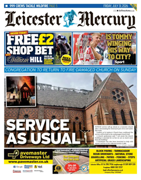 Cover of Leicester Mercury
