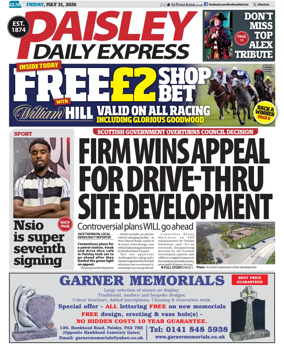 Cover of Paisley Daily Express