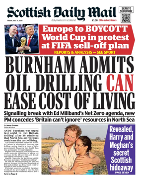 Cover of Scottish Daily Mail