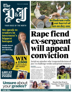 Cover of The Press and Journal (Inverness Highlands and Islands)