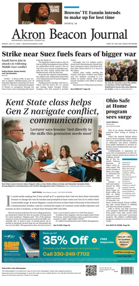 Cover of Akron Beacon Journal