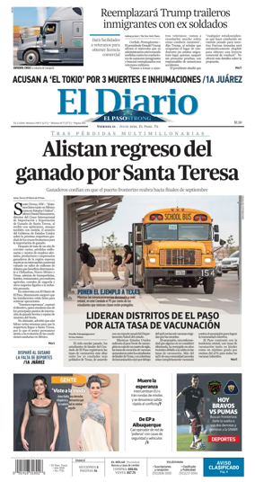Cover of El Diario de El Paso