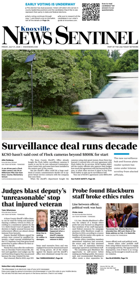 Cover of Knoxville News Sentinel