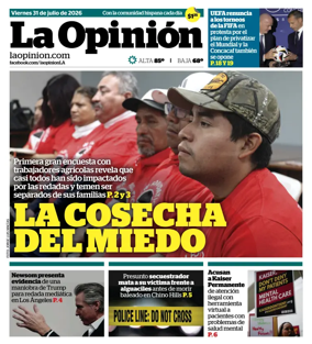 Cover of La Opinion