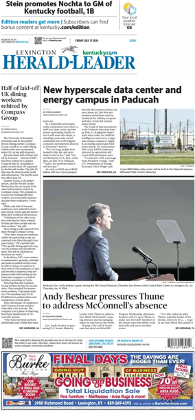 Cover of Lexington Herald-Leader