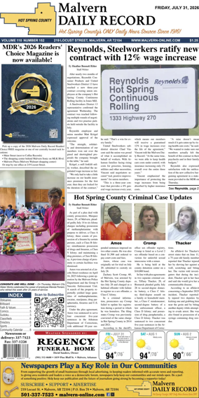 Cover of Malvern Daily Record