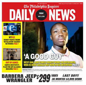 Cover of Philadelphia Daily News
