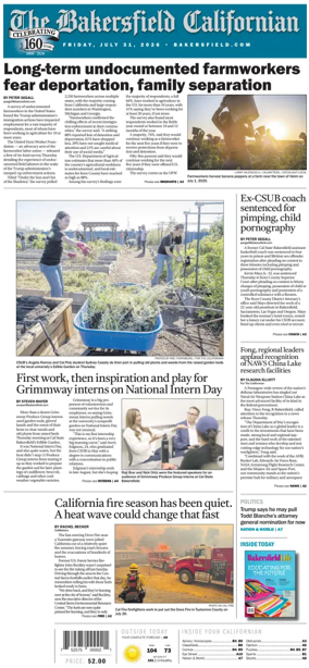 Cover of The Bakersfield Californian