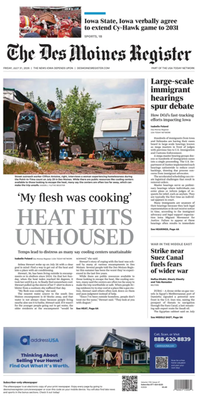 Cover of The Des Moines Register