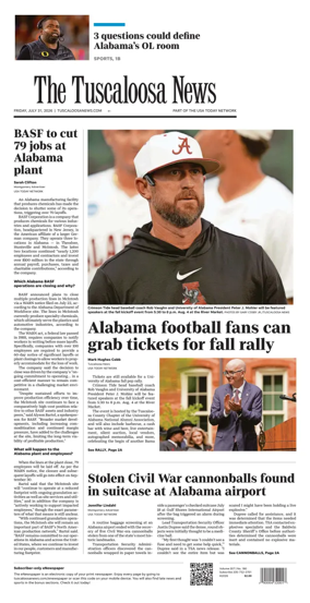 Cover of The Tuscaloosa News