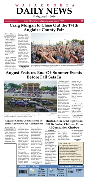 Cover of Wapakoneta Daily News