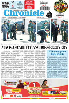 Cover of Chronicle (Zimbabwe)