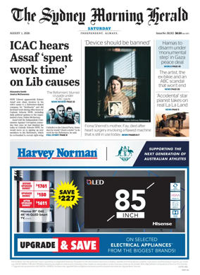 Cover of The Sydney Morning Herald