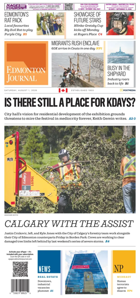 Cover of Edmonton Journal