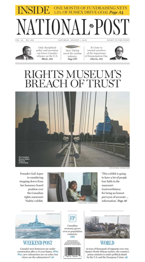 Cover of National Post - (National Edition)