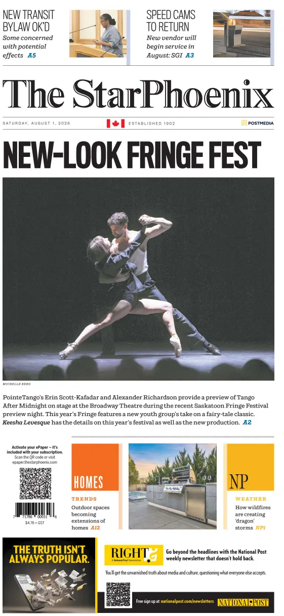 Cover of Saskatoon StarPhoenix
