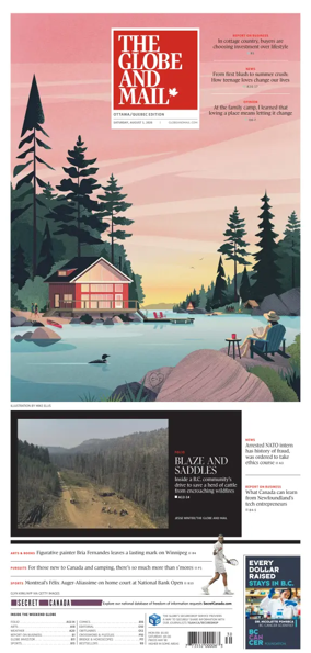 Cover of The Globe and Mail (Ottawa/Quebec Edition)