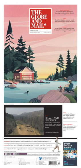 Cover of The Globe and Mail (Prairie Edition)
