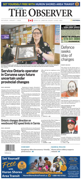 Cover of The Observer (Sarnia)