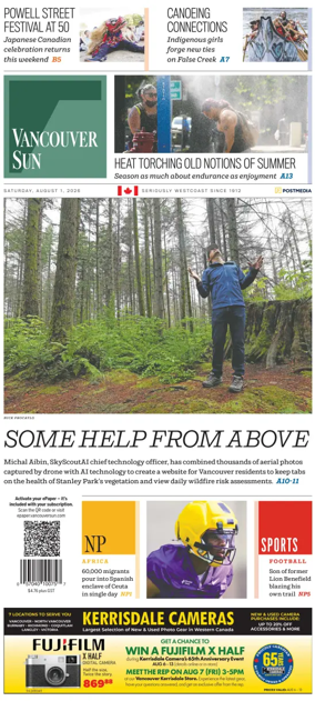 Cover of Vancouver Sun