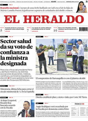 Cover of El Heraldo (Colombia)