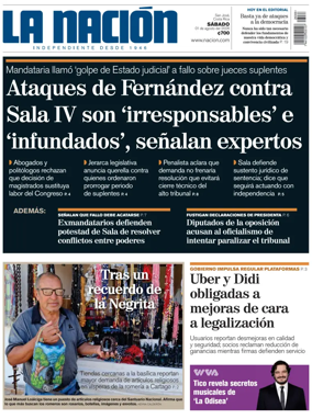 Cover of La Nacion (Costa Rica)