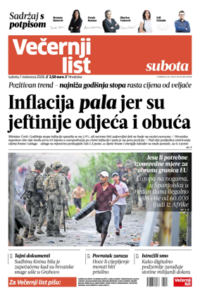Cover of Vecernji list - Hrvatska