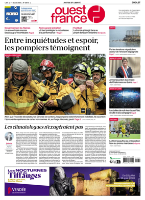 Cover of Ouest France (Cholet)