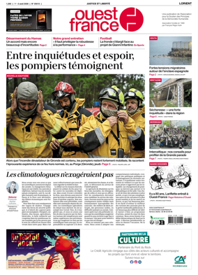 Cover of Ouest France (Lorient)