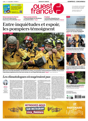 Cover of Ouest-France (Quimperle Concarneau)