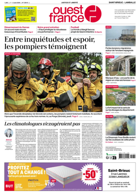 Cover of Ouest-France (Saint-Brieuc Lamballe)