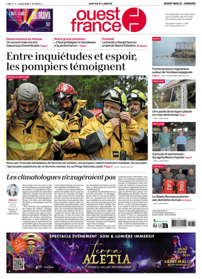 Cover of Ouest France (Saint-Malo)