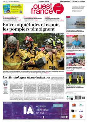 Cover of Ouest France (Saint-Nazaire La Baule Guerande)