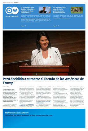 Cover of Deutsche Welle (Spanish edition)