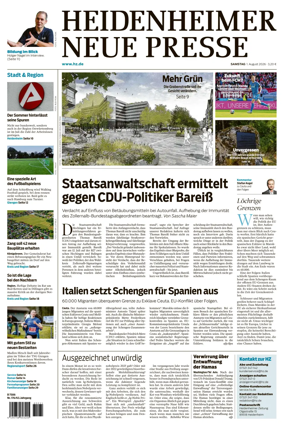 Cover of Heidenheimer Neue Presse