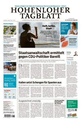 Cover of Hohenloher Tagblatt