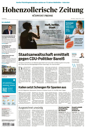 Cover of Hohenzollerische Zeitung